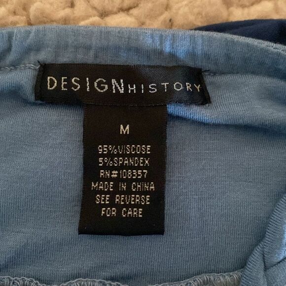 Design History Blue White Tie Dye Braids Strap Vacation Beach Maxi Dress Size M - Picture 5 of 8